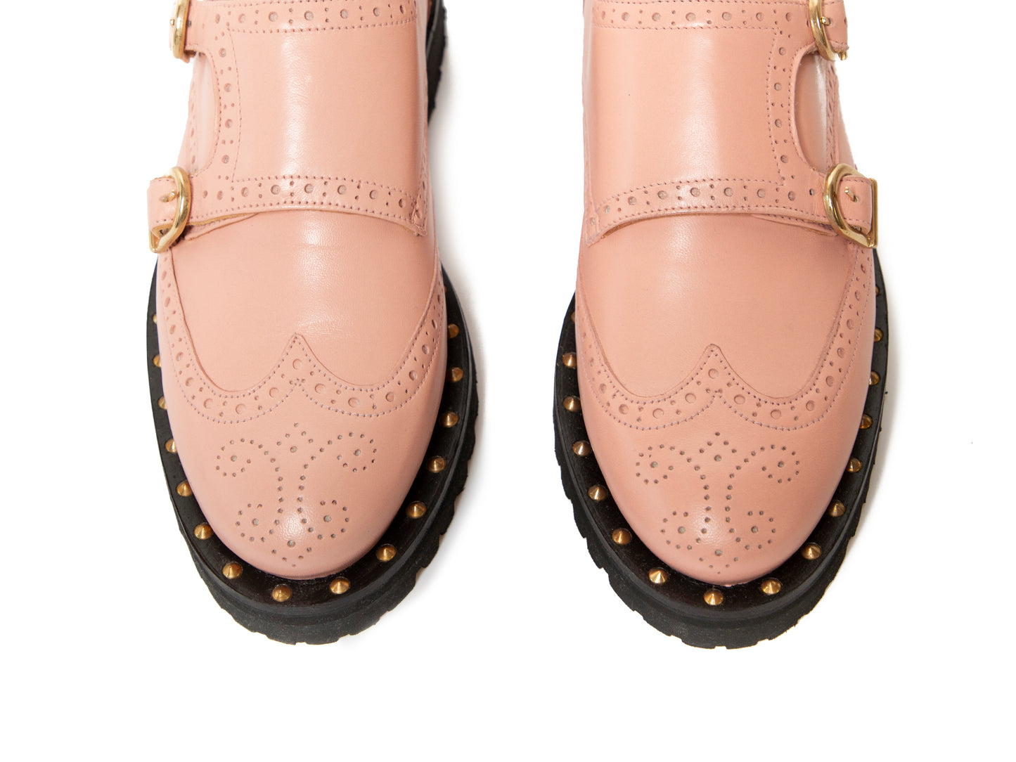 KATE - Pink Double Monk Derby Shoe