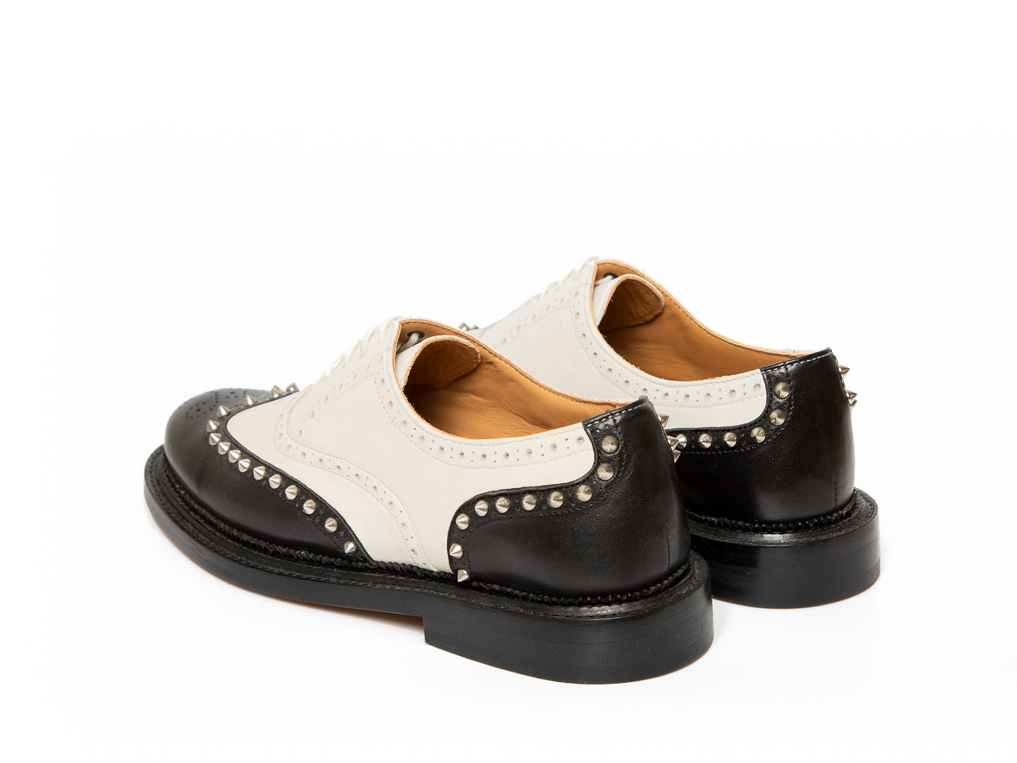 JAMEELA - Black and White Spectator Oxford Shoe