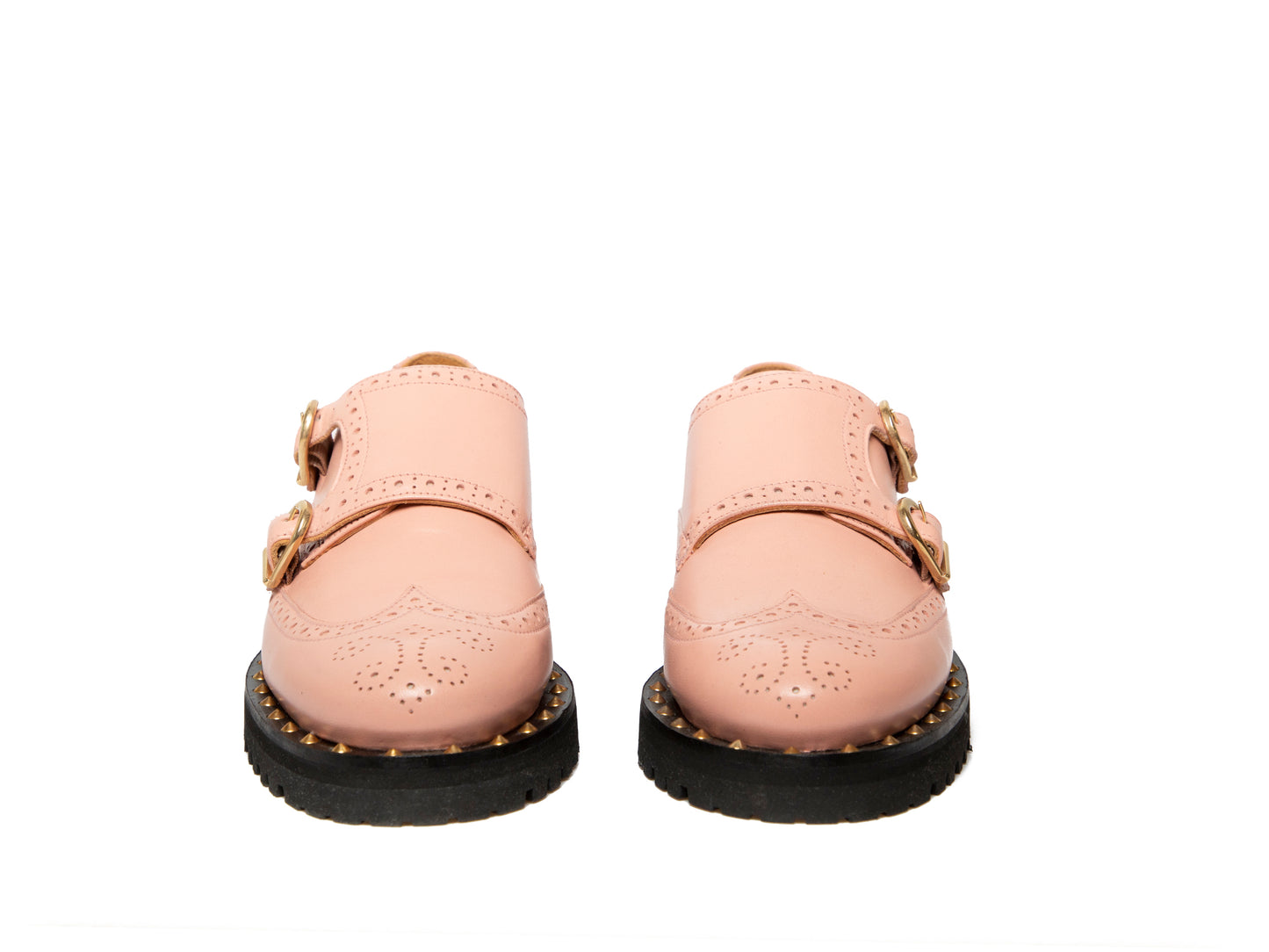 KATE - Pink Double Monk Derby Shoe
