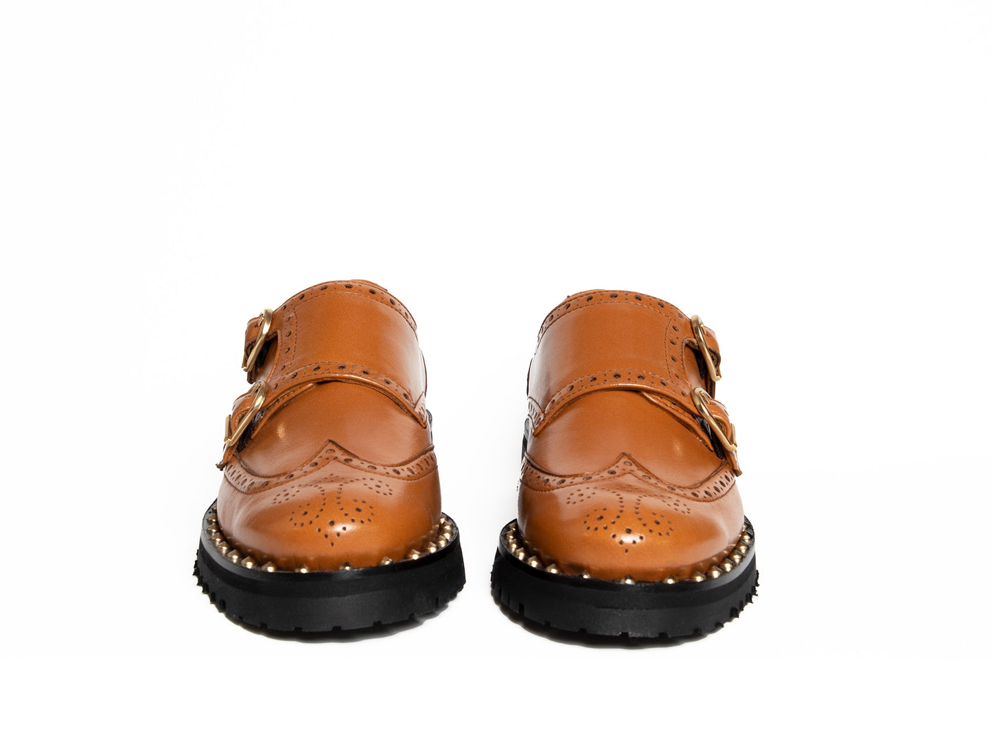 KATE - Tan Double Monk Derby Shoe